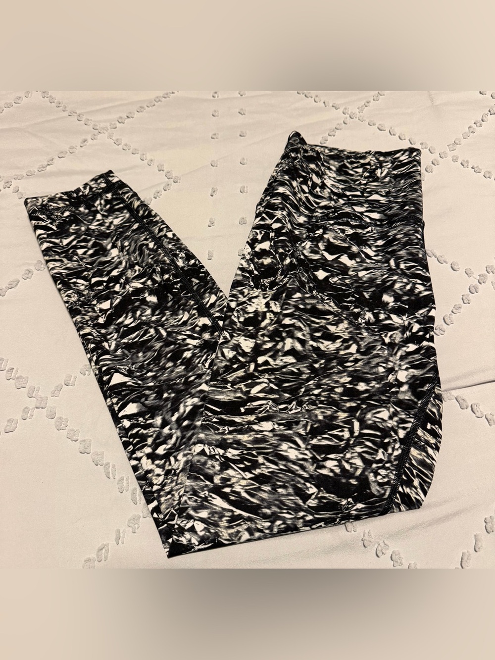 Lululemon Wunder Under High Rise Liquid Platinum Leggings Size 8